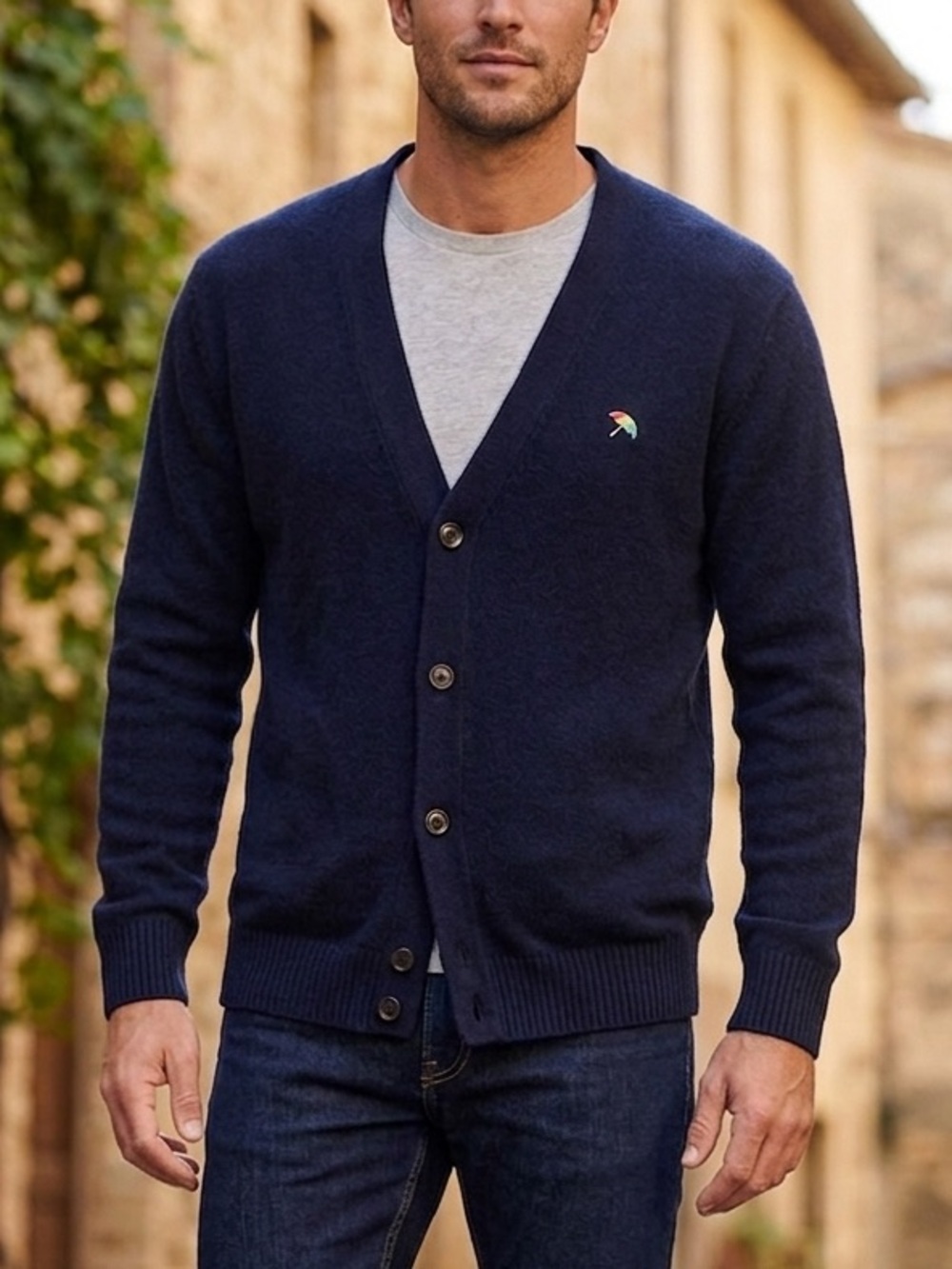 Arnold Palmer Navy Cardigan Sweater